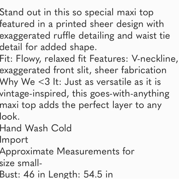 Free People New Paris Maxi Top size S - Picture 15 of 15